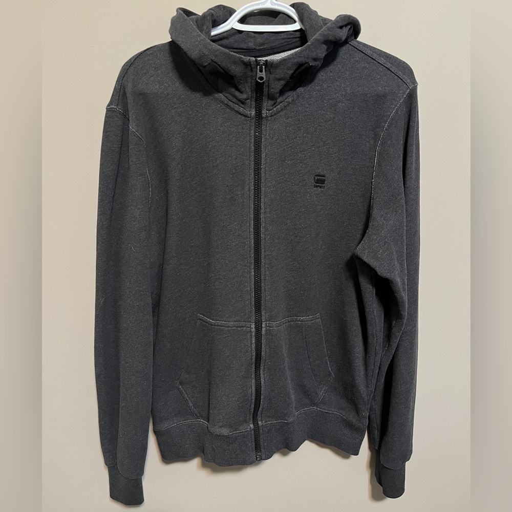 G-Star Raw Dark Gray Zip-Up Hoodie, size M